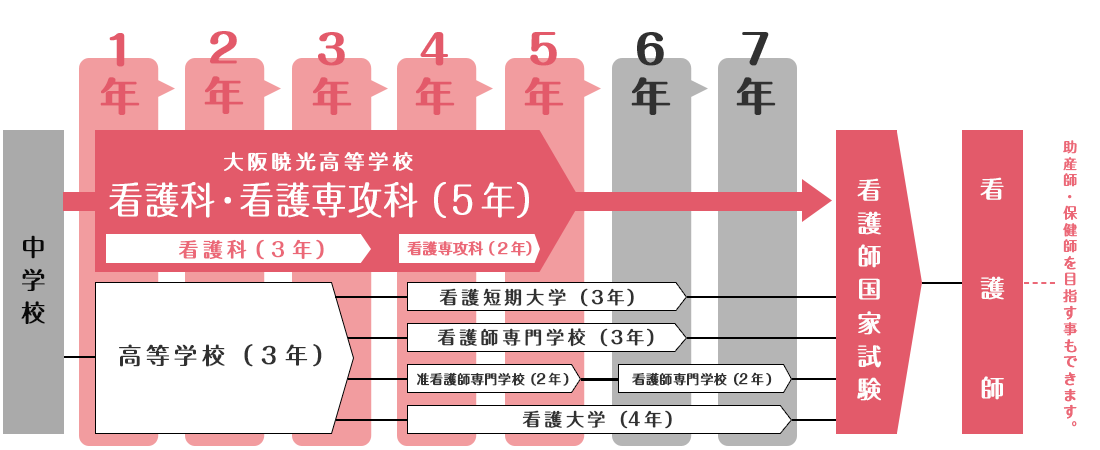 看護師までの流れ